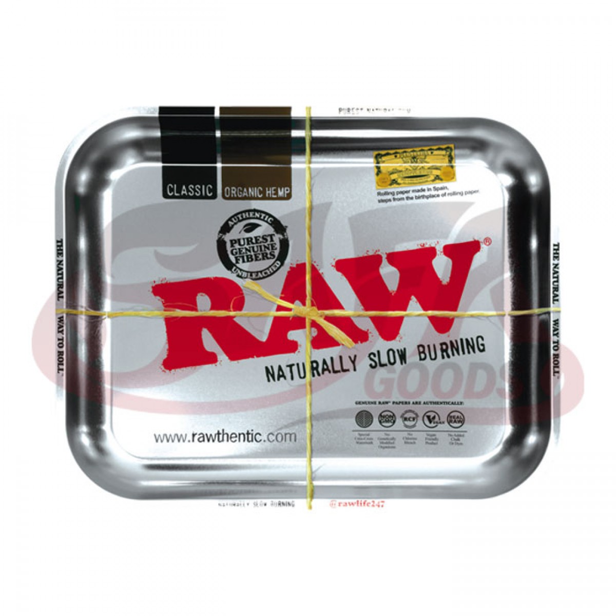 RAW Silver Metal Rolling Tray